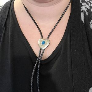 Vintage Western bolo Heart necklace